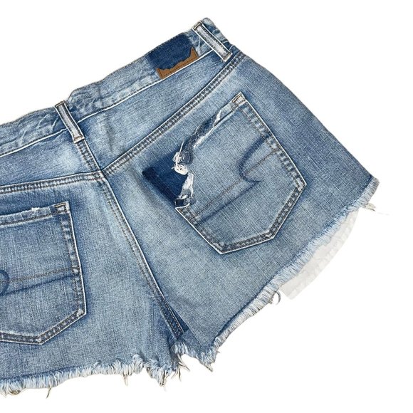 American Eagle AEO Distressed Womens Shorts 8 Vintage HiRise Festival Booty - Picture 6 of 7